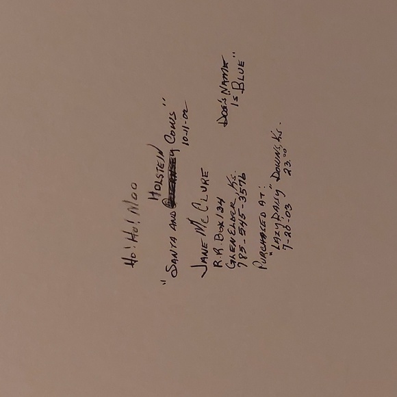 Christmas Picture of Santa's Sleigh & Holstein Cows - Picture 5 of 6